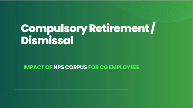 Impact of Compulsory Retirement on NPS Corpus for Government Employees