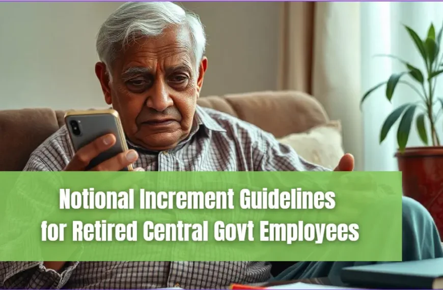 Notional Increment Guidelines for Retired Central Govt Employees