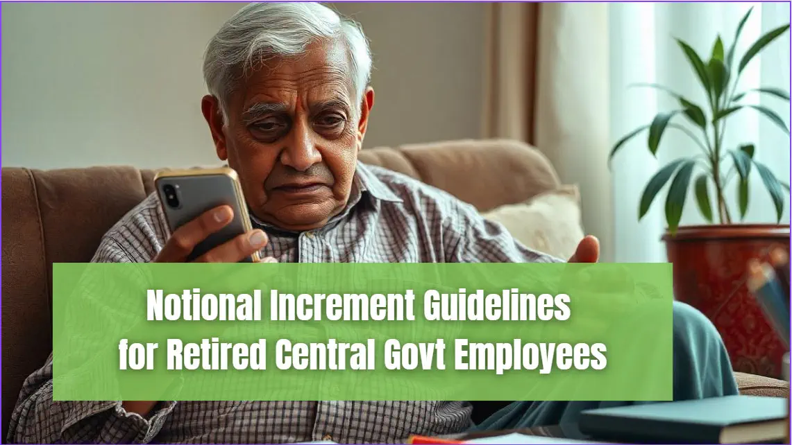 Notional Increment Guidelines for Retired Central Govt Employees