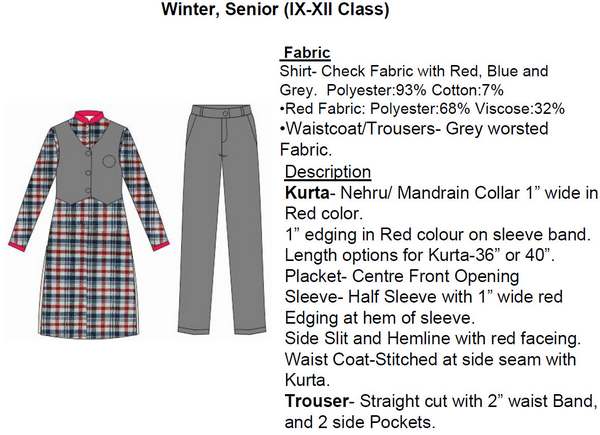 KV winter uniform for Class 2  KV Winter uniform for Class 11